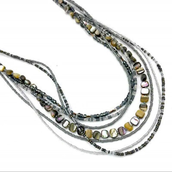 Silpada shell seed necklace with beads - Picture 5 of 7